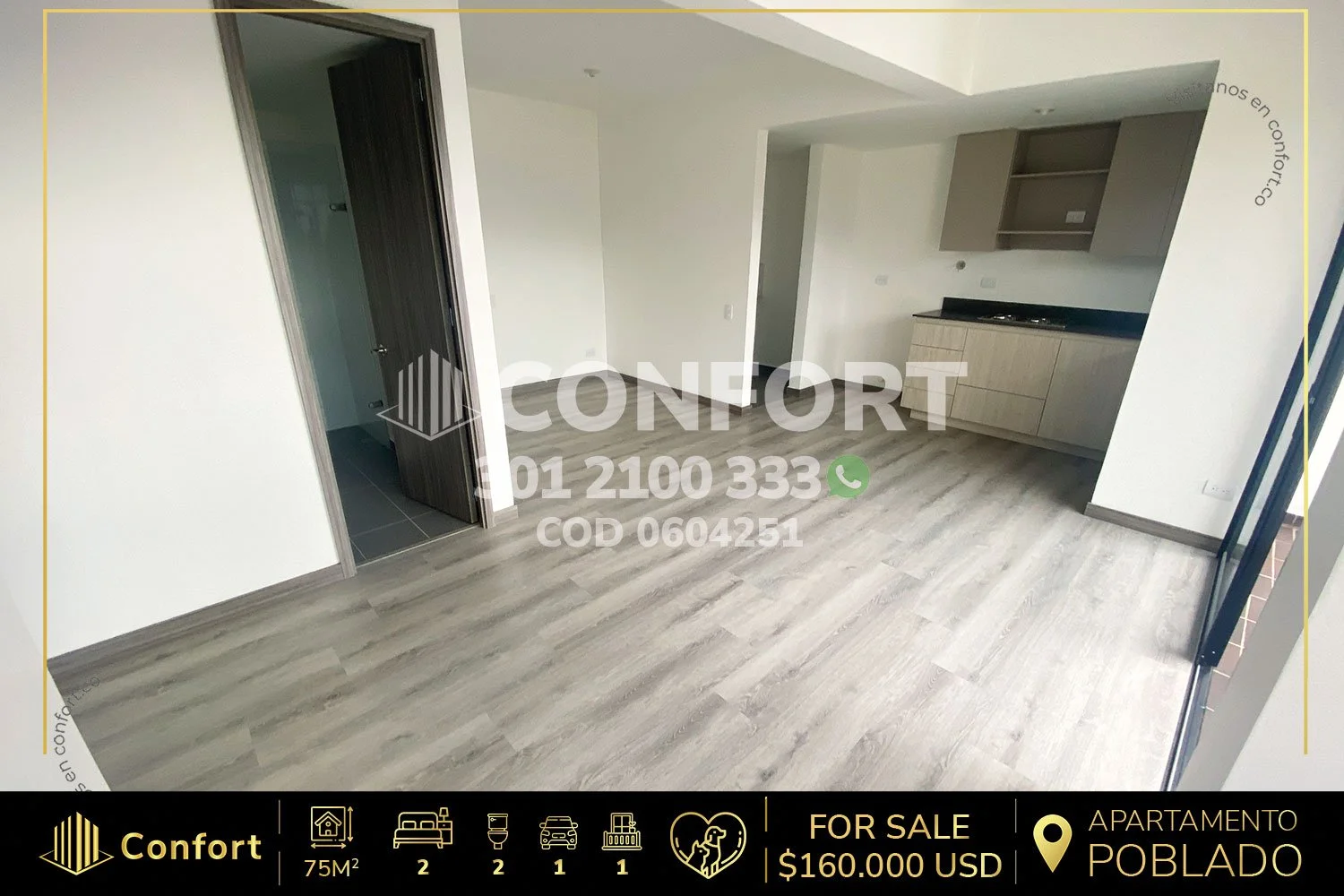 APARTAMENTO EN LAS PALMAS - EL POBLADO 0604251 COP/USD — foto 1