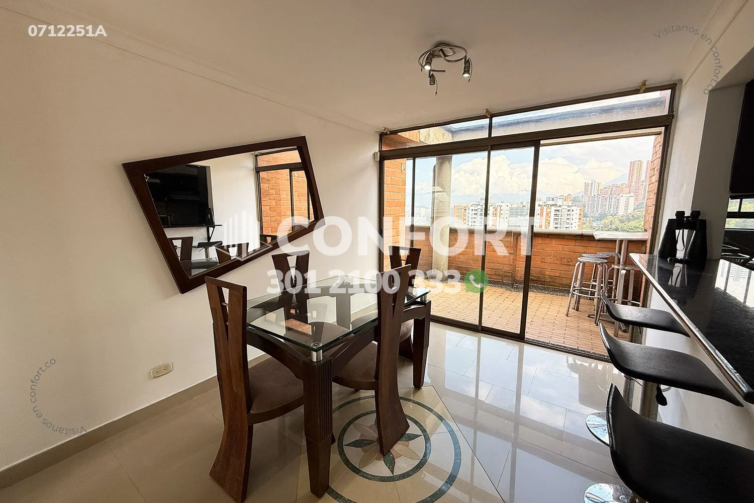 APARTAMENTO AMOBLADO EN CASTROPOL - EL POBLADO 0712251A COP/USD — foto 4