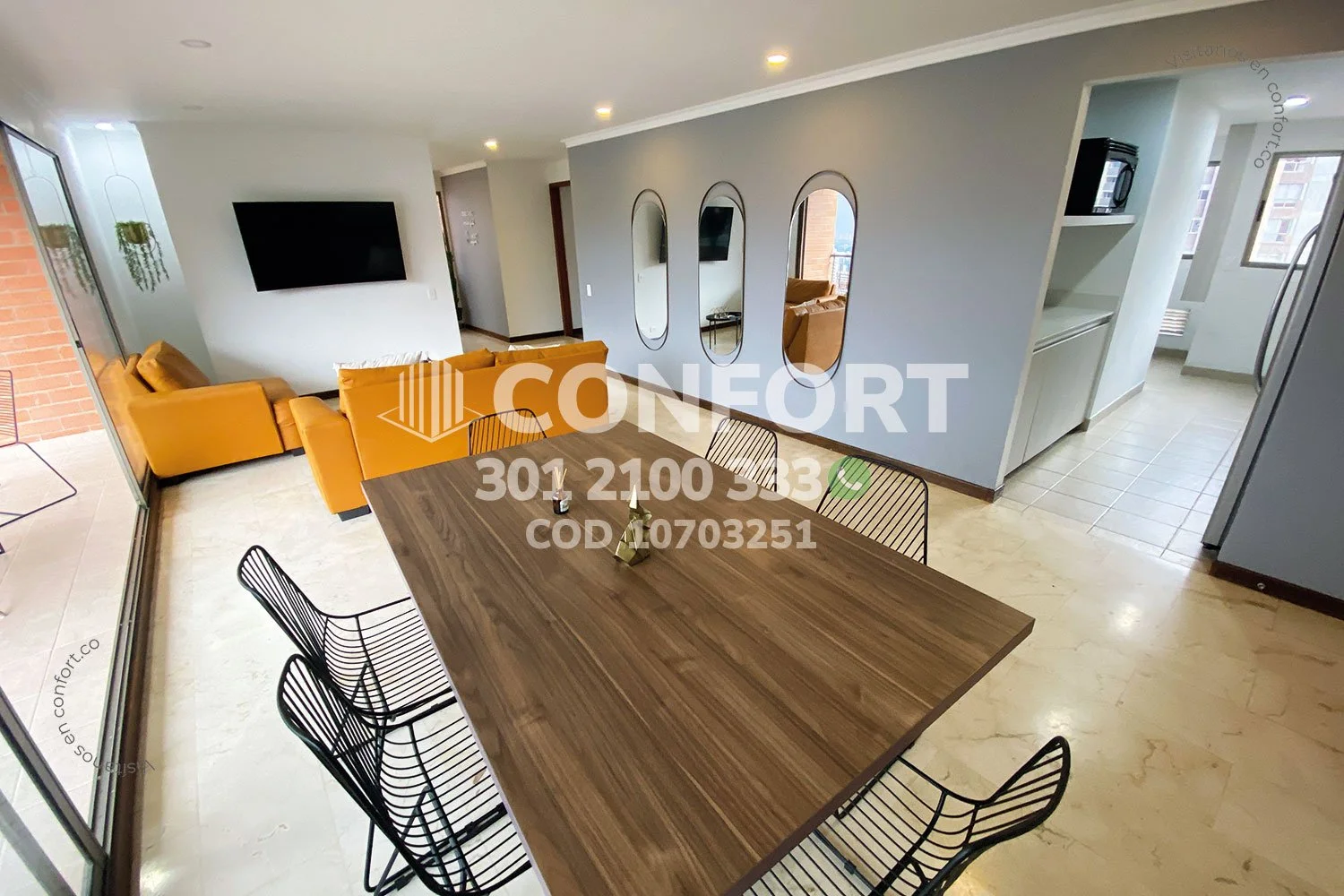 APARTAMENTO AMOBLADO EN LALINDE - EL POBLADO 10703251 COP/USD — foto 2
