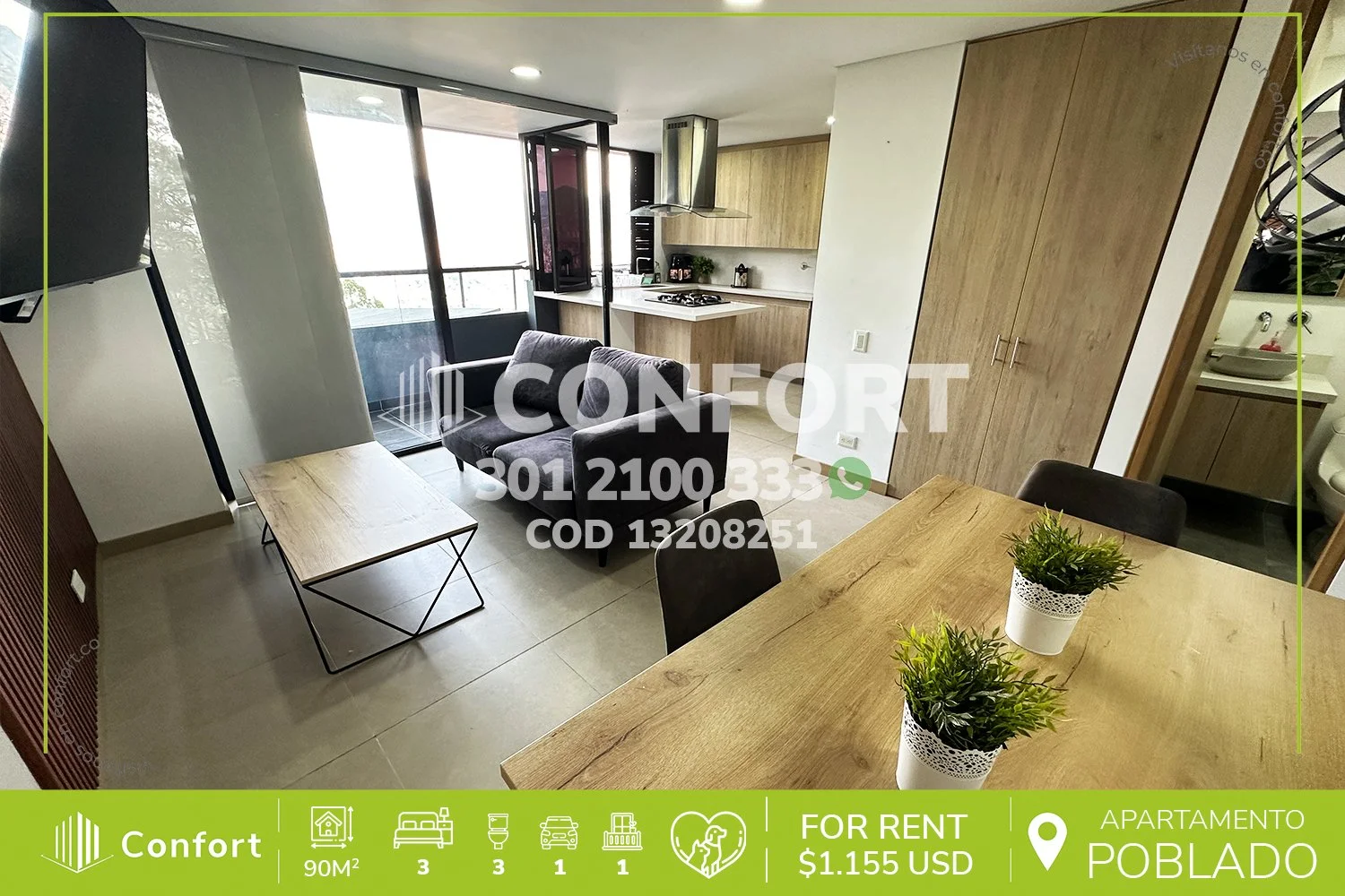 APARTAMENTO EN LAS PALMAS - EL POBLADO 13208251 COP/USD — foto 1
