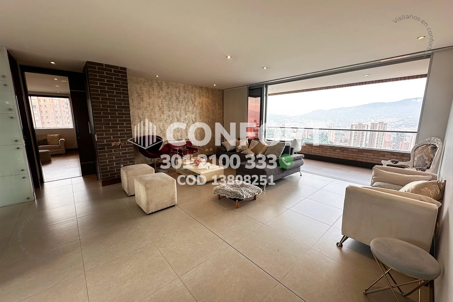 APARTAMENTO AMOBLADO EN LAS SANTAS - EL POBLADO 13808251 COP/USD — foto 2