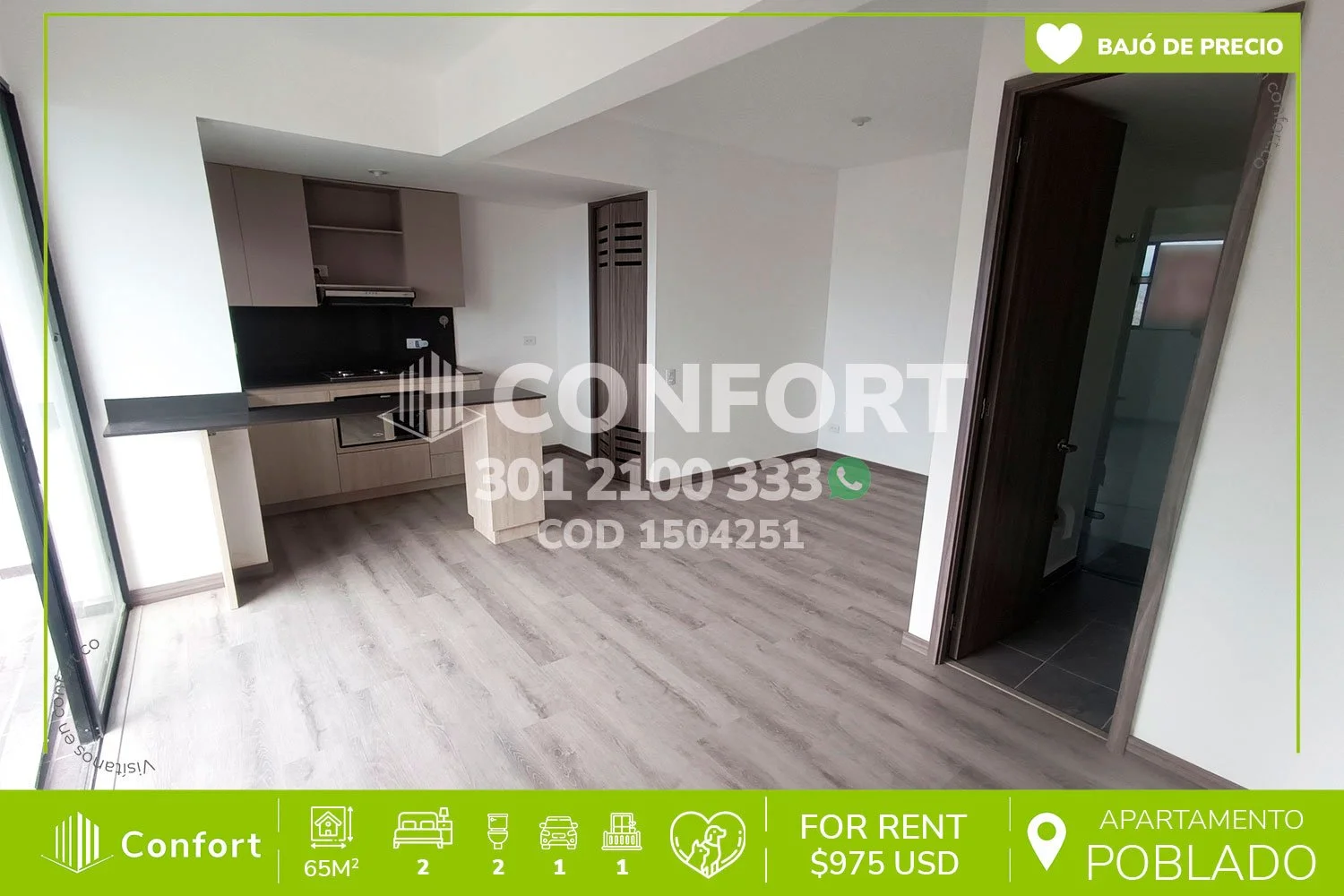 APARTAMENTO EN LAS PALMAS - EL POBLADO 1504251 COP/USD — foto 1