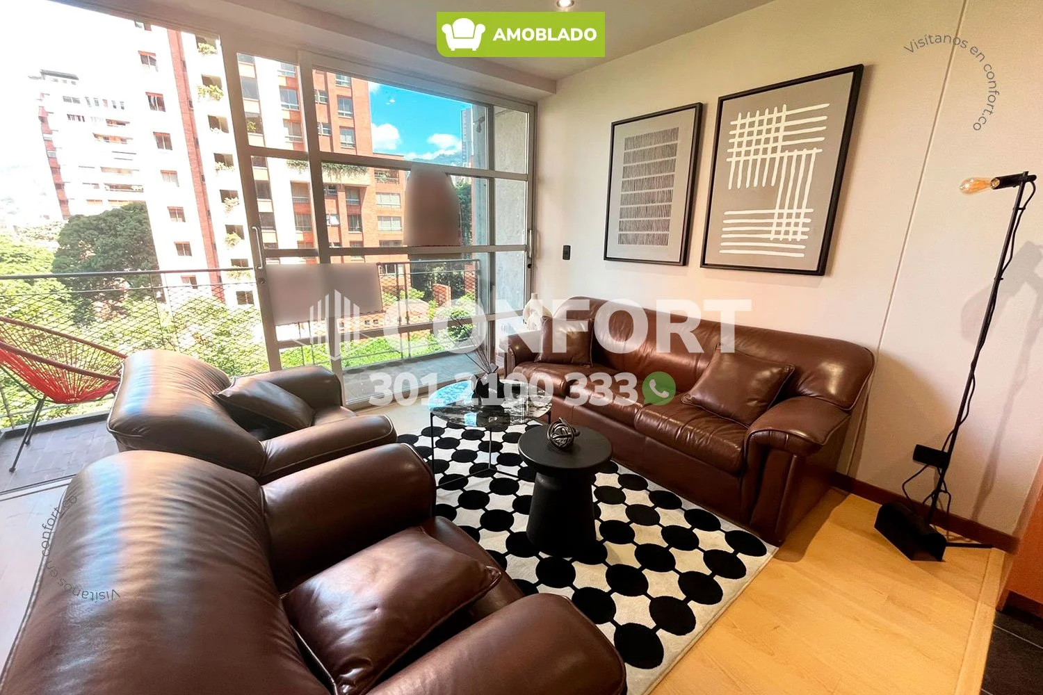 APARTAESTUDIO AMOBLADO EN ALEJANDRÍA - EL POBLADO 1612251A COP/USD — foto 3