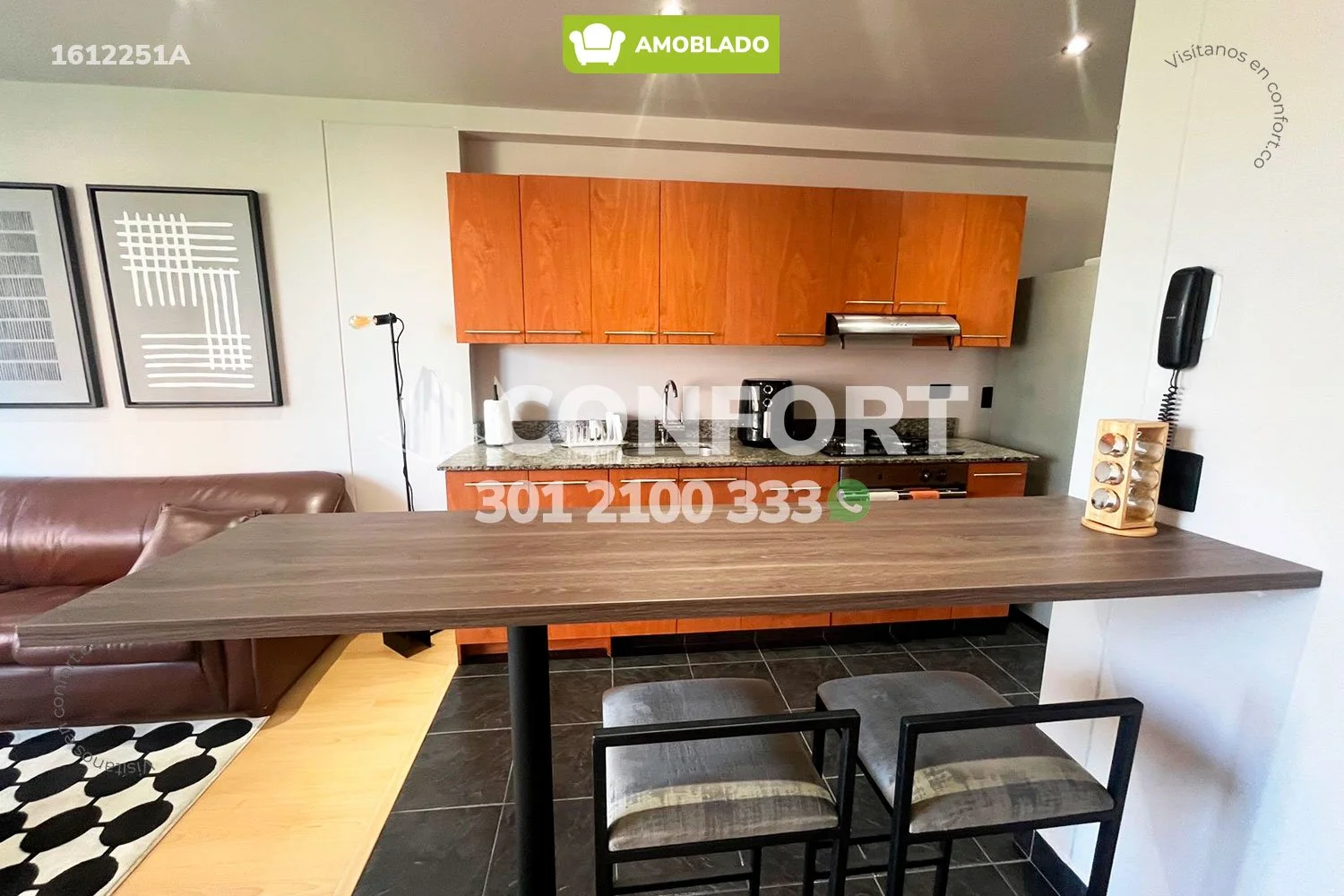 APARTAESTUDIO AMOBLADO EN ALEJANDRÍA - EL POBLADO 1612251A COP/USD — foto 4