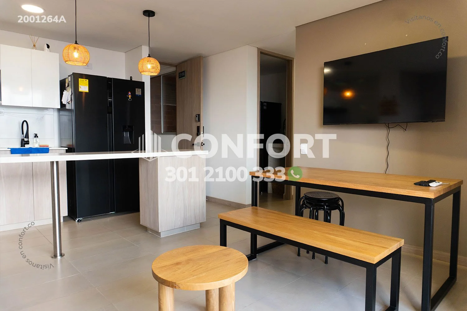 APARTAMENTO AMOBLADO EN SAN JOSÉ - SABANETA 2001264A COP/USD — foto 3
