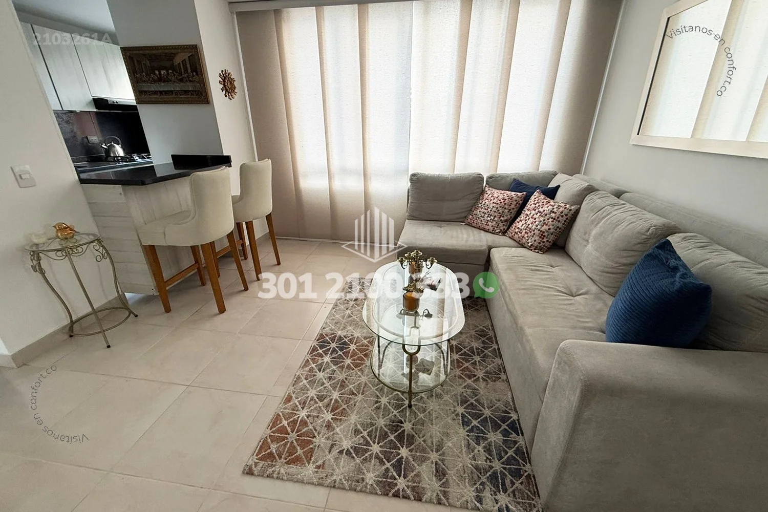 APTO AMOBLADO EN VILLA CARLOTA - EL POBLADO 2103261A — foto 2