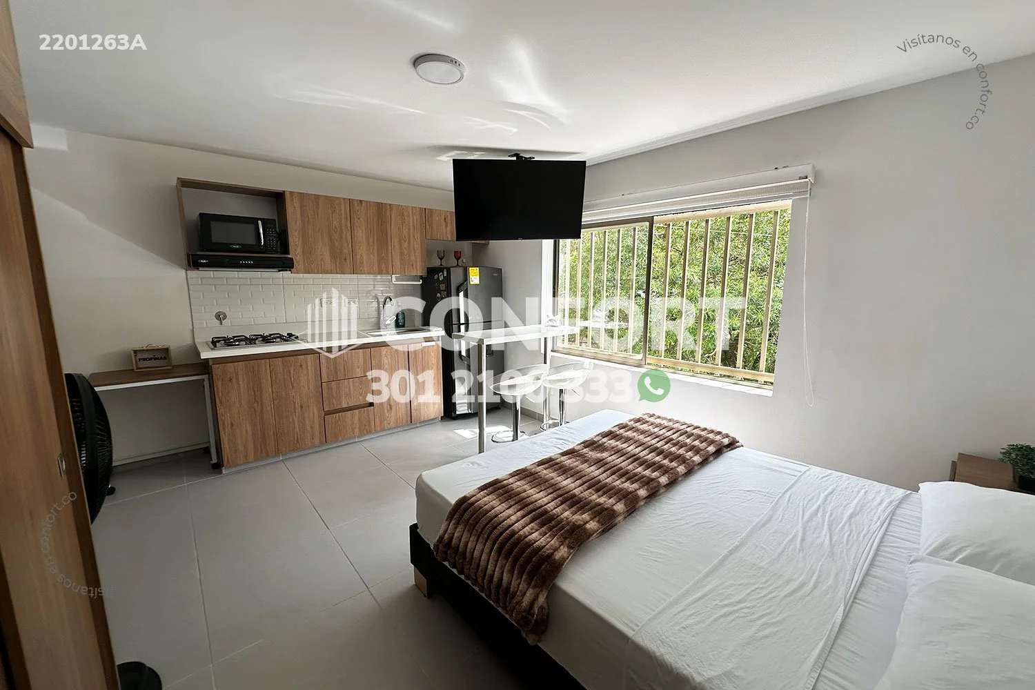 APARTAESTUDIO AMOBLADO EN LAURELES 2201263A — foto 3