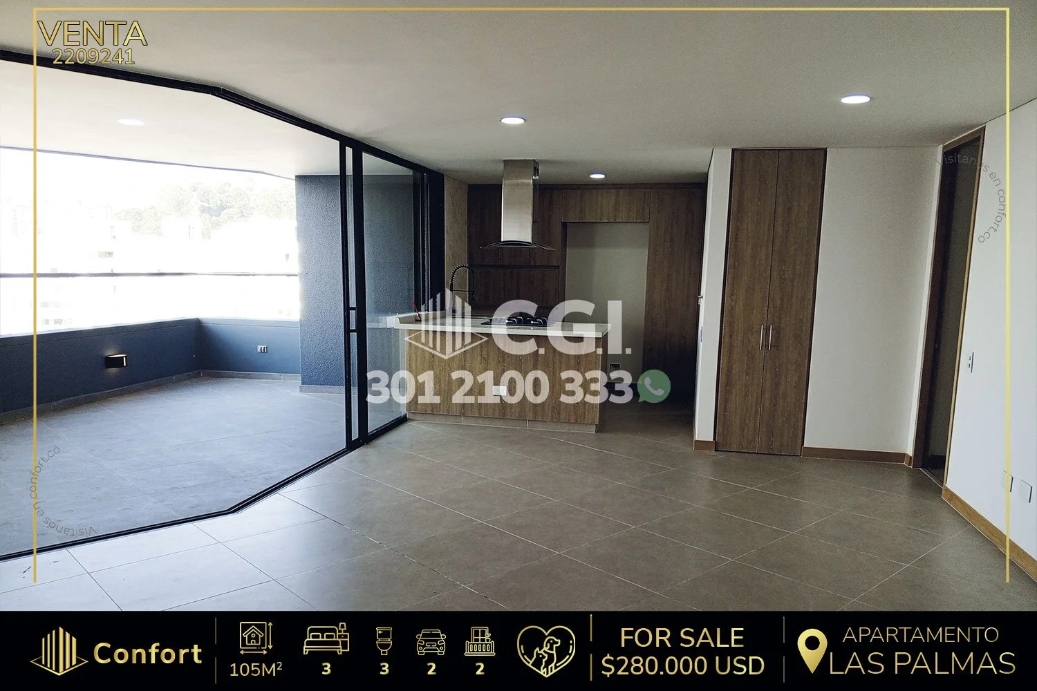 APARTAMENTO EN ALTO DE LAS PALMAS - EL POBLADO 2209241 COP/USD — foto 1