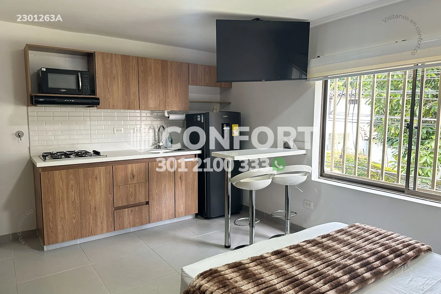 APARTAESTUDIO AMOBLADO EN LAURELES 2301263A COP/USD — foto 4