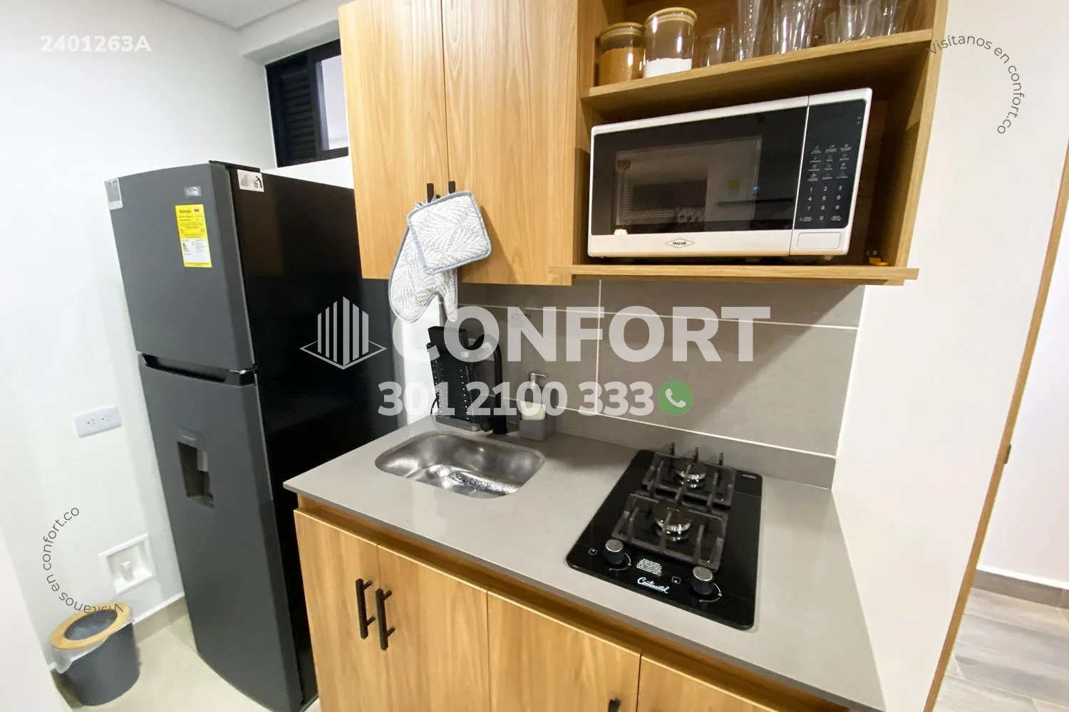 APARTAESTUDIO AMOBLADO EN LAURELES 2401263A COP/USD — foto 3