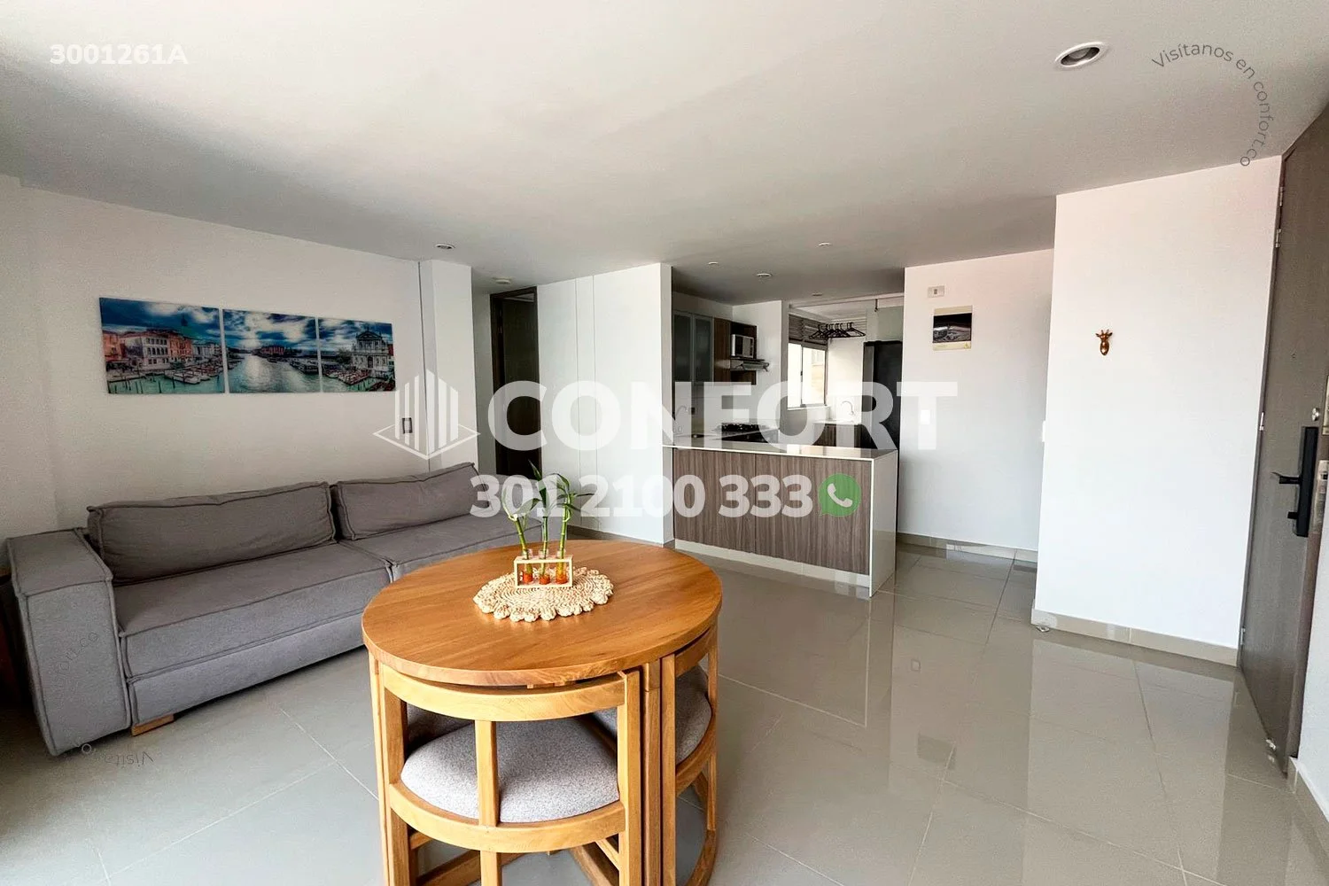 APARTAMENTO AMOBLADO EN CIUDAD DEL RÍO - EL POBLADO 3001261A COP/USD — foto 3