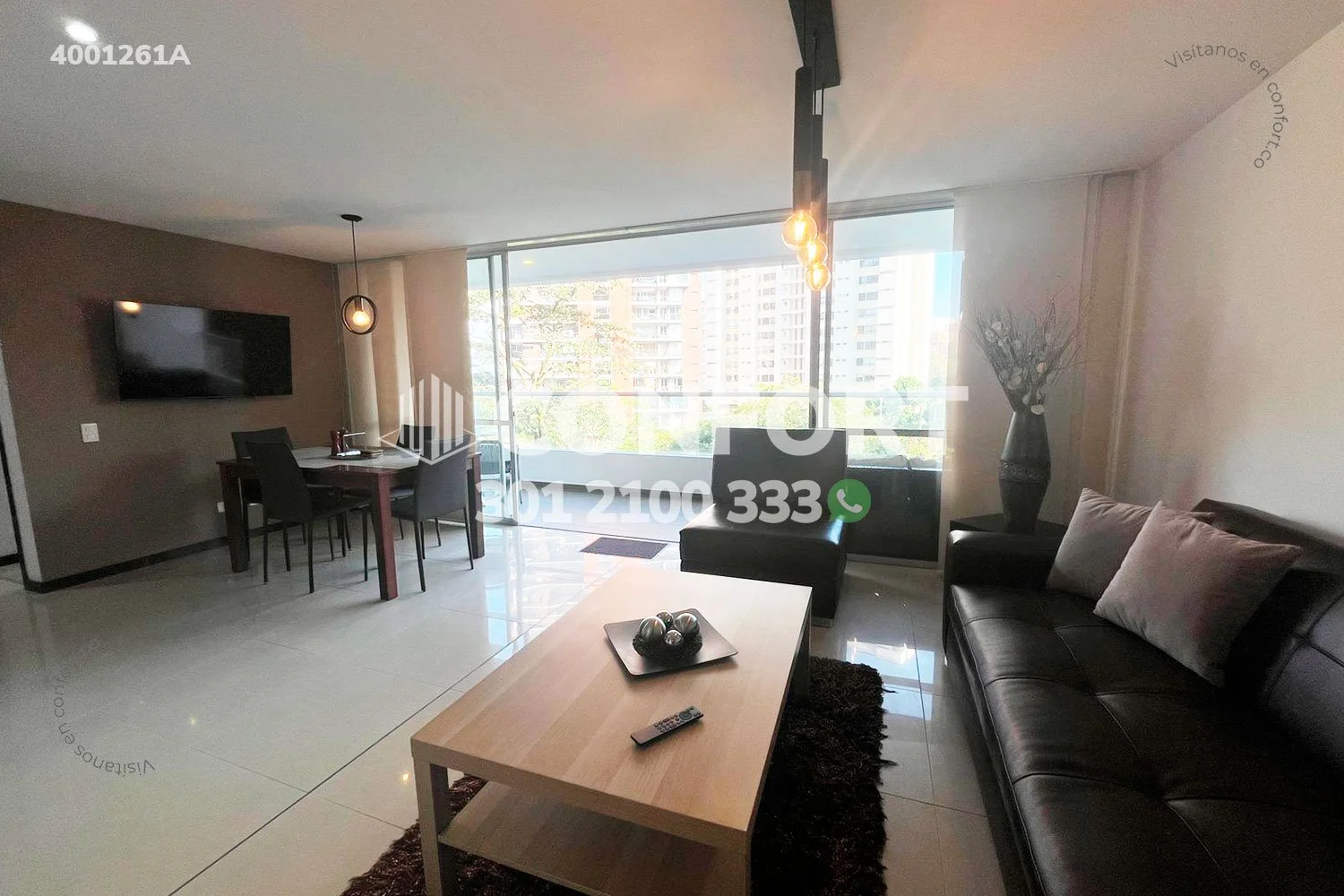 APARTAMENTO AMOBLADO EN LOS BALSOS - EL POBLADO 4001261A COP/USD — foto 3