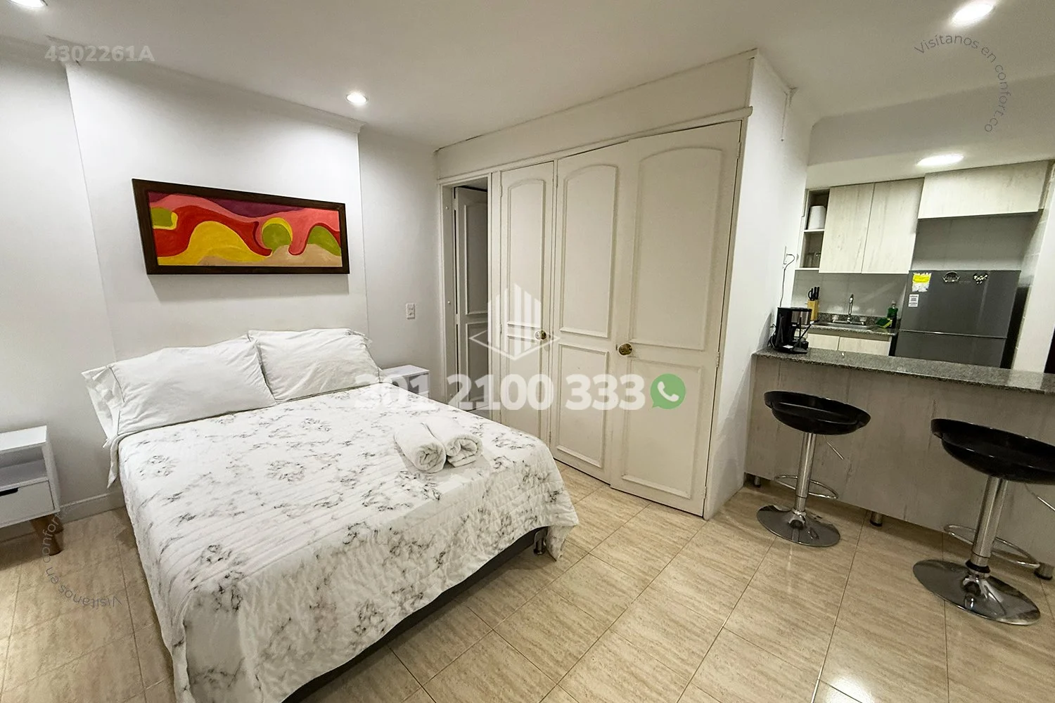 APARTAESTUDIO AMOBLADO EN LAS LOMAS - EL POBLADO 4302261A — foto 2