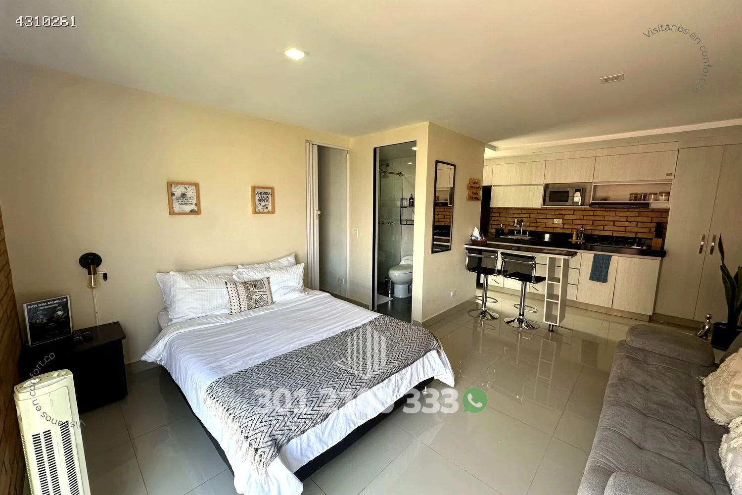 APARTAESTUDIO TIPO LOFT AMOBLADO EN EL TESORO - EL POBLADO 4310261 — foto 4