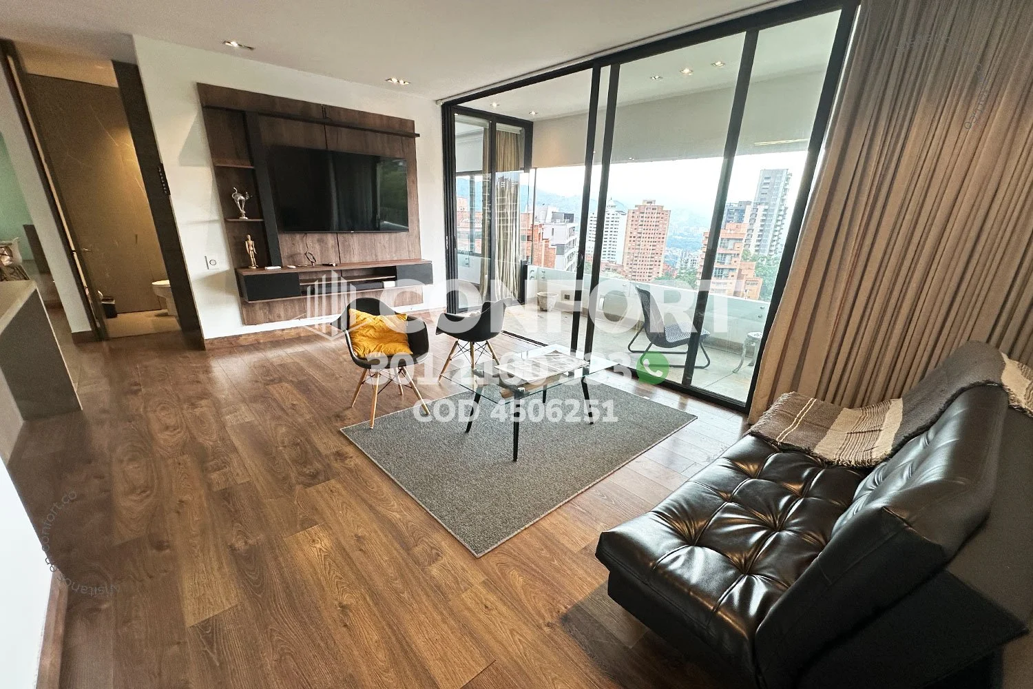 APARTAMENTO AMOBLADO EN EL CAMPESTRE - EL POBLADO 4506251 COP/USD — foto 4
