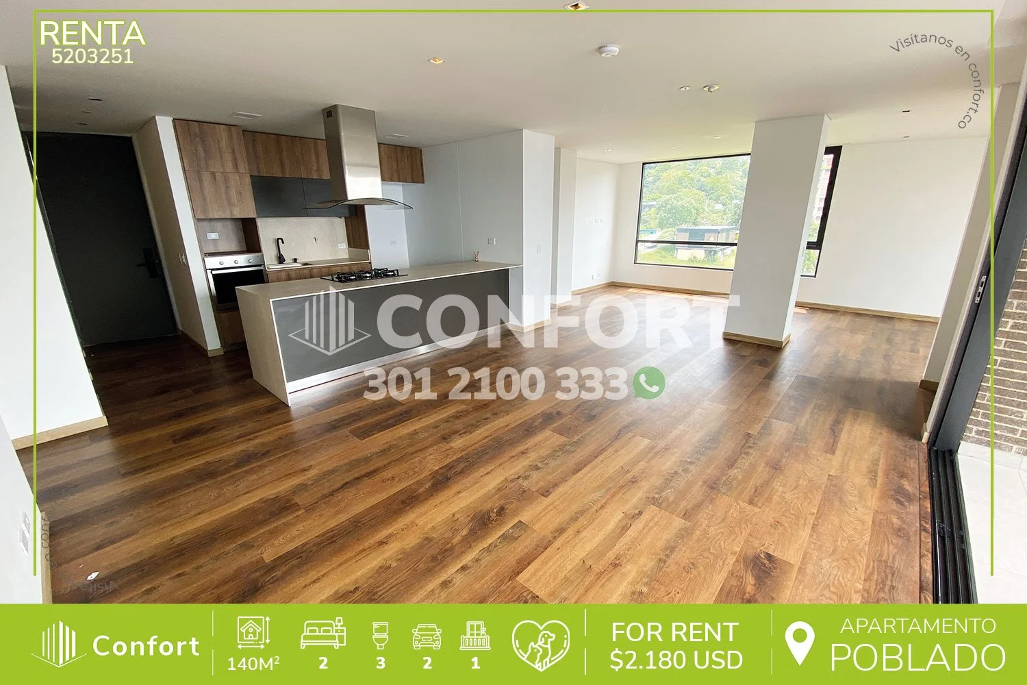 APARTAMENTO EN LAS PALMAS - EL POBLADO 5203251 COP/USD — foto 1