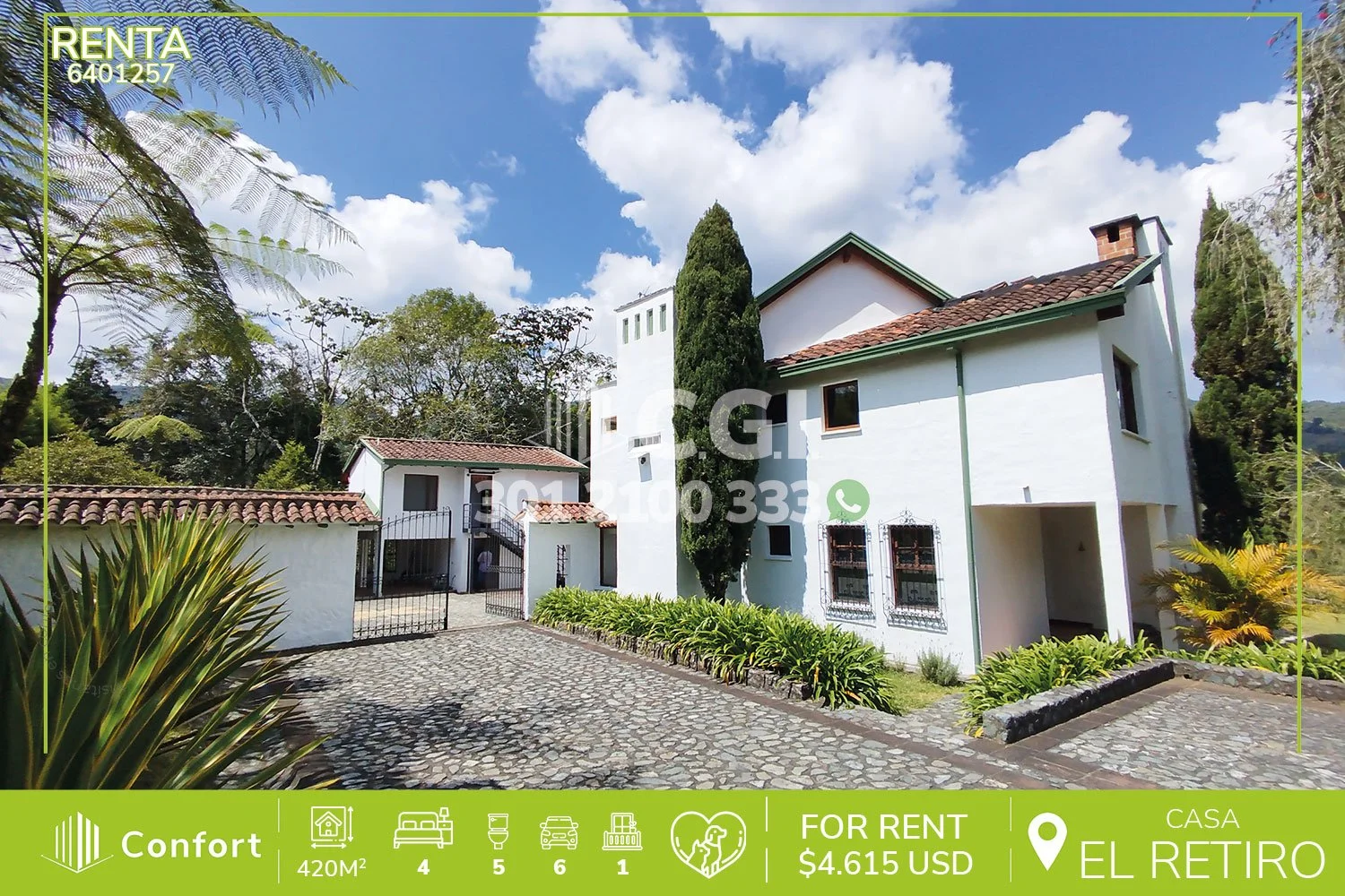 CASA EN EL RETIRO - ANTIOQUIA 6401257 COP/USD — foto 1