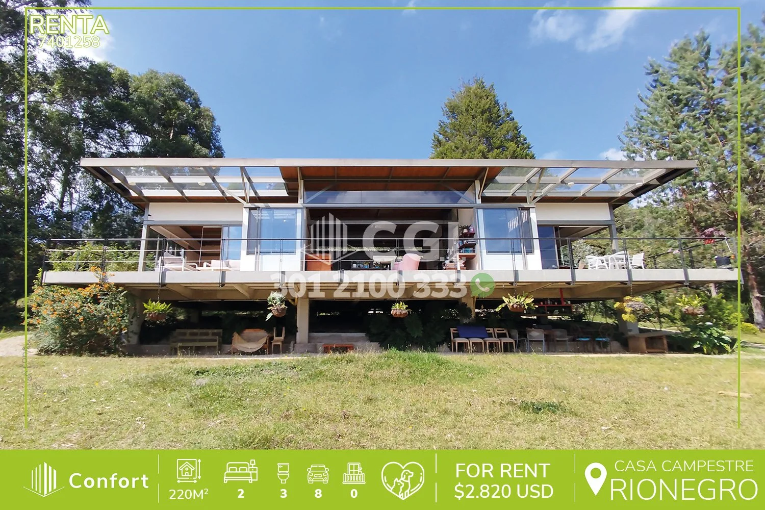 CASA CAMPESTRE EN RIONEGRO - ANTIOQUIA 7401258 COP/USD — foto 1